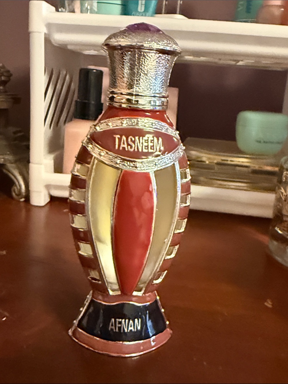 Tasneem Decorative Fragrance Bottle - Red & Gold